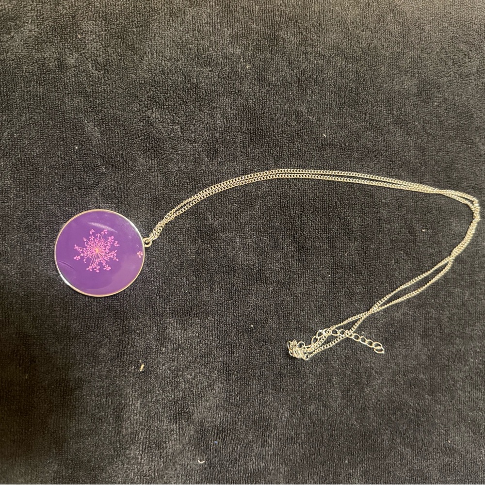 Purple Pendant Necklace